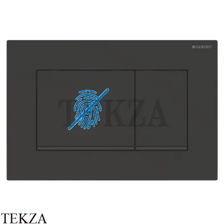 Geberit Sigma30 Клавиша смыва, защита от отпечатков пластик 115.883.16.1, черный матовый/черный глянец