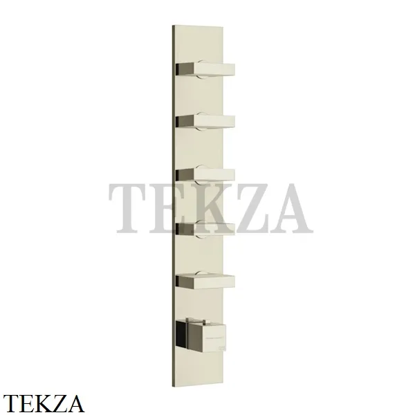 Gessi Rettangolo Wellness Термостат 5 выходов, внешняя часть 43030-720, Nickel PVD