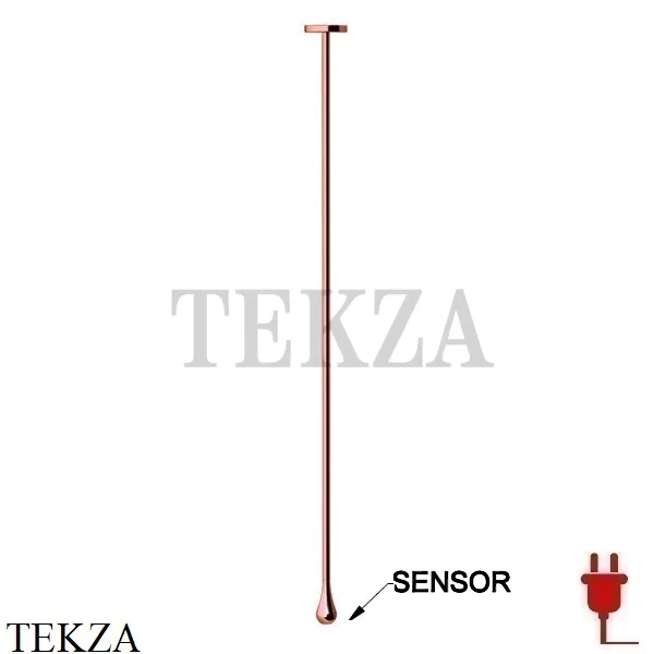 Gessi Goccia Потолочный электронный смеситель с кран-фильтром 33724-125, Copper Brushed