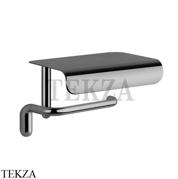 Gessi Goccia Бумагодержатель с крышкой-полкой 38049-124, Black Metal