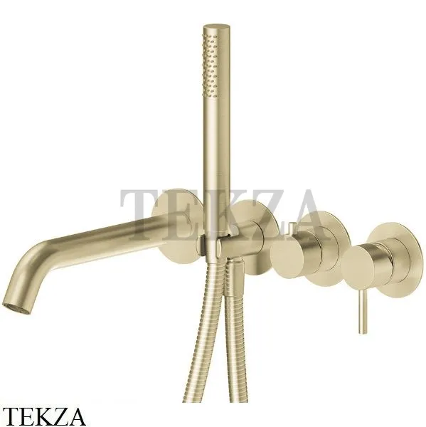 Newform X-Steel 316 Смеситель для ванны с гарнитуром, внешняя часть 69668EX.59.098, PVD Brushed pale gold