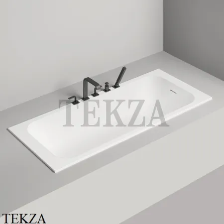 SALINI ORLANDA KIT Ванна встраиваемая S-Stone, щелевой слив 102122M, белый матовый