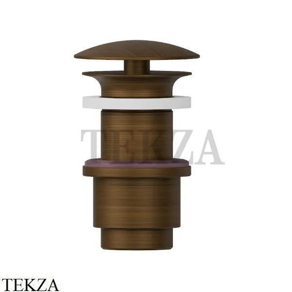 Newform Донный клапан для раковины 40-60 со свободным сливом 228.47.083, Groove Bronze