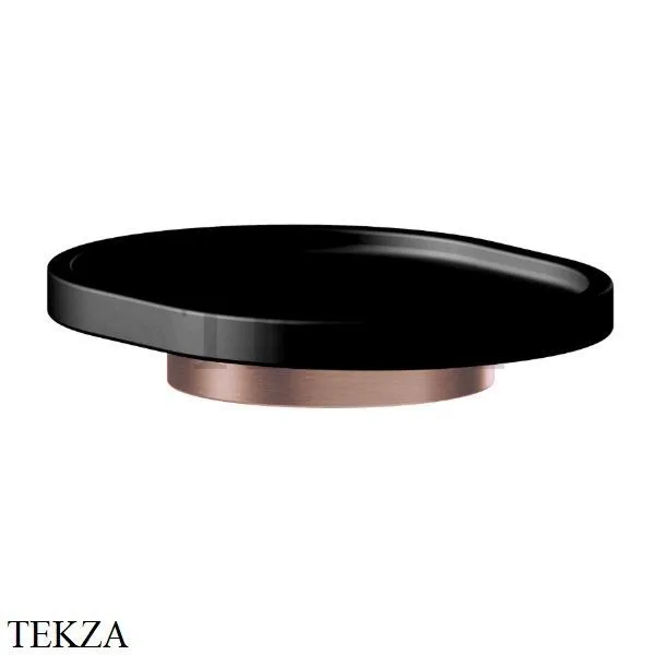 Newform X-Steel 316 Мыльница подвесная с держателем, композит 73251X.59.067, PVD Brushed copper bronze