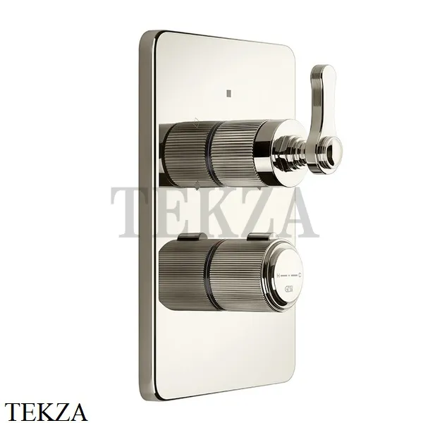 Gessi VENTI20 Термостат для душа, 3 потока, внешняя часть 65137-149, Finox Brushed Nickel