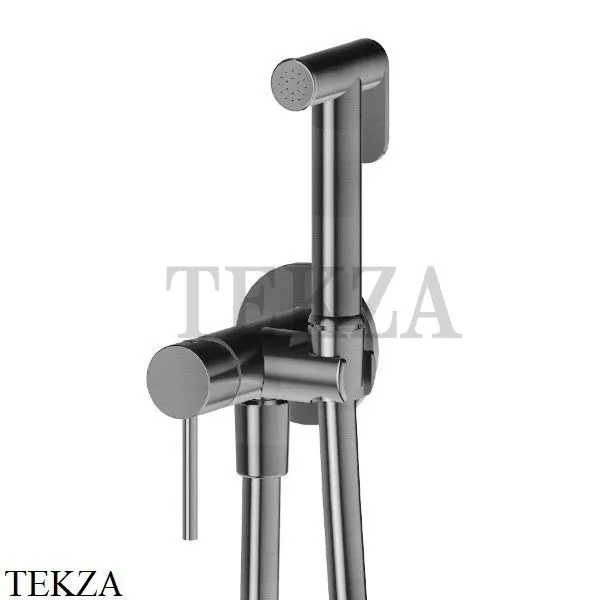 Newform Гигиенический душ с держателем и смесителем, 886E.59.064, PVD Brushed gun metal