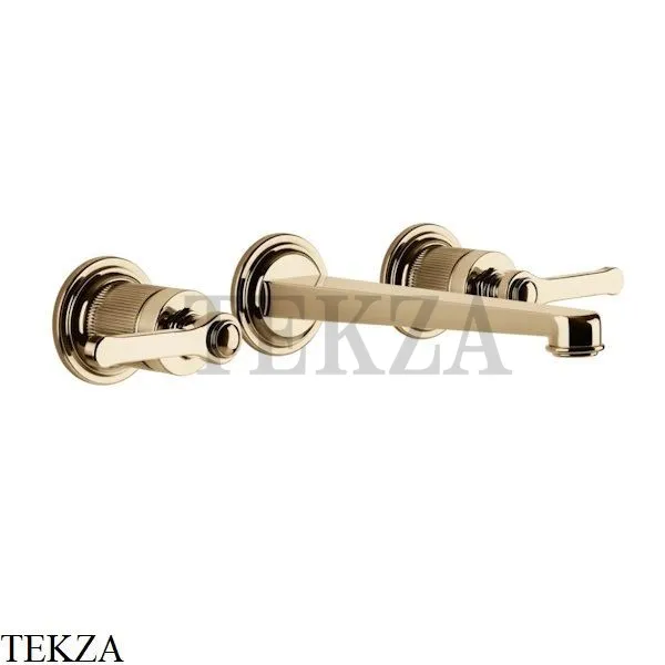 Gessi VENTI20 Смеситель для раковины на 3 отв. средний, внешняя часть 65091-735, Warm Bronze PVD
