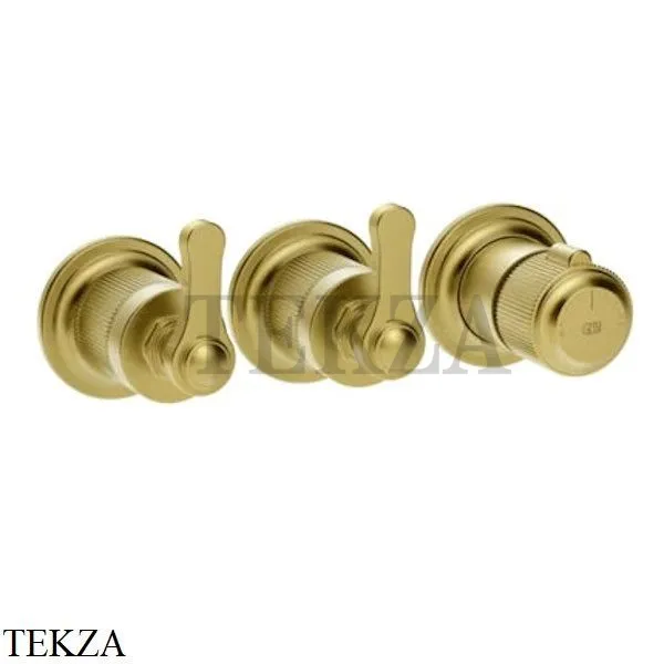 Gessi VENTI20 Термостат для душа, 2 потока, внешняя часть 65334-716, Gold Br. PVD