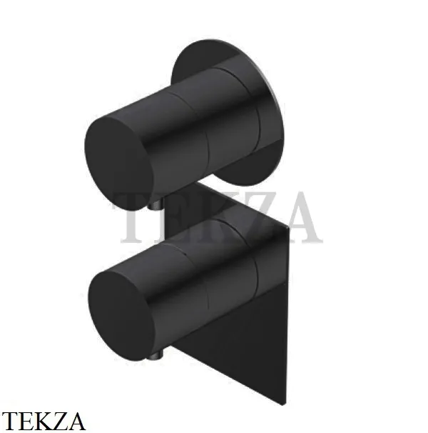 Ritmonio Diametro35 S Термостат для душа 2-3 потока, внешняя часть PR47HG202 C04, черный матовый