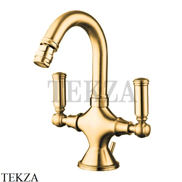 Bossini LIBERTY Смеситель для биде, с донным клапаном Z001401.021, Золото глянец