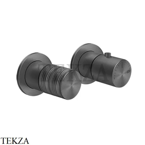 Gessi Habito TRAME Термостат для душа на 1 поток, внешняя часть 70332-707, Black Metal Brushed