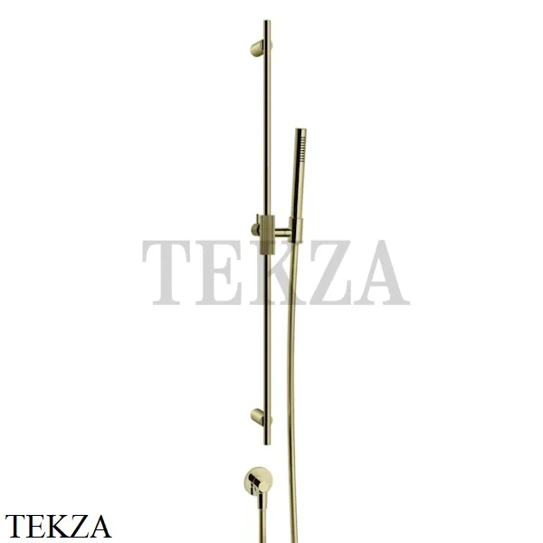 Gessi INGRANAGGIO Штанга в комплекте с душевой лейкой и выводом 63582-710, Brass PVD