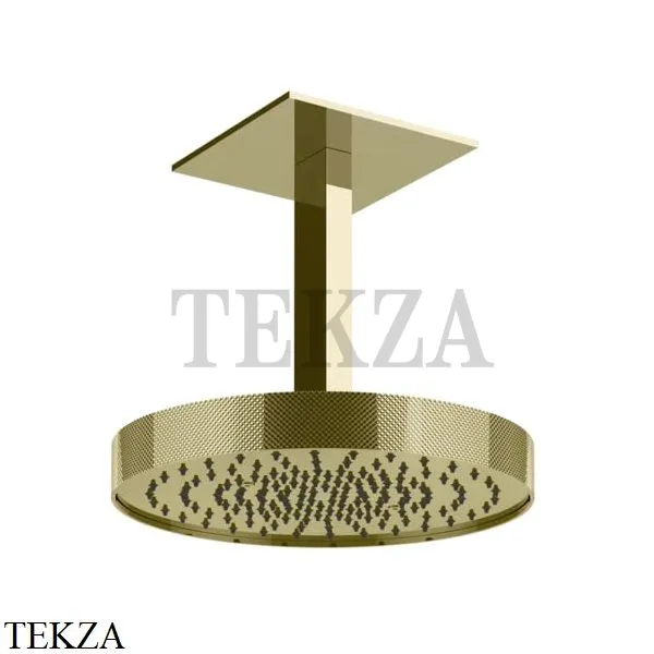Gessi Inverso Diamantato Верхняя лейка с кронштейном D30 см 63472-710, Brass PVD