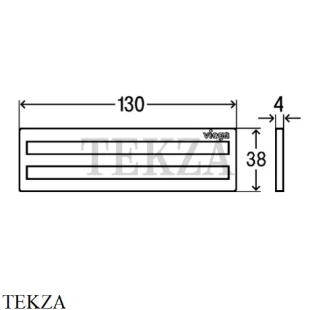 Viega Advantix Cleviva Вкладка душевого лотка Visign C2 794101, нержавеющая сталь браш