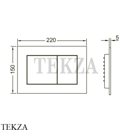 TECEbase Комплект инсталляции Base 2.0 для подвесного унитаза 9400413, клавиша белый глянец
