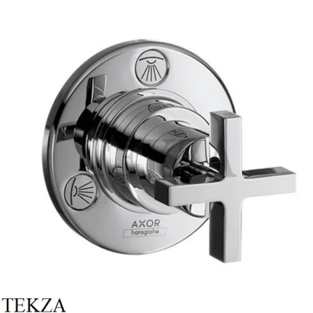 Axor Citterio Trio/Quattro Запорный/переключающий вентиль, внешняя часть 39925000, хром глянец