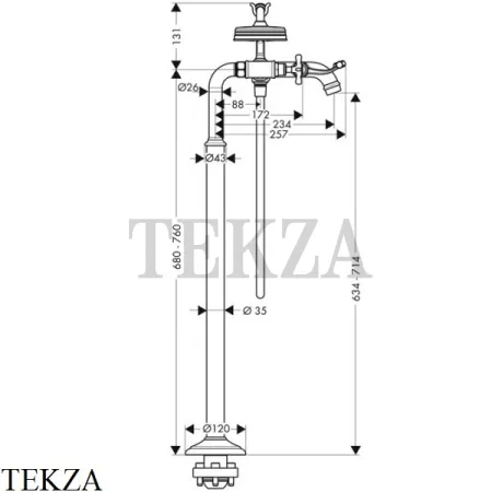 Axor Montreux Смеситель для ванны, внешняя часть 16547000, хром глянец