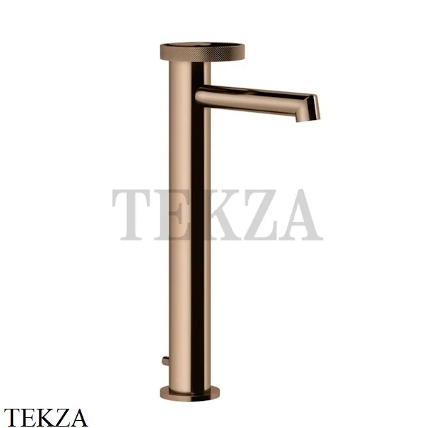Gessi ANELLO Смеситель для раковины высокий, с донным клапаном 63303-030, Copper глянец PVD