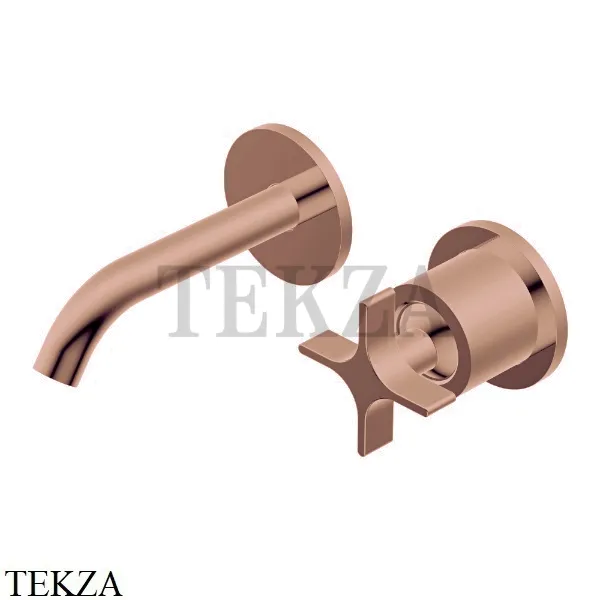 Ritmonio Diametro35 Cross Смеситель для раковины, внешняя часть PR53AL201 F33, Brushed Rose Gold