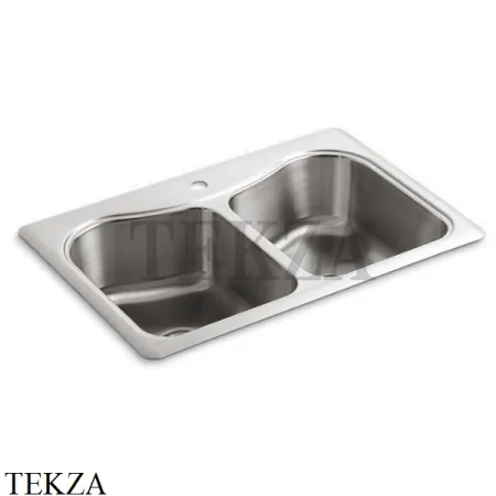 Kohler Staccato Мойка для кухни с 1 отв. под смеситель K-3369-1-NA, нержавеющая сталь