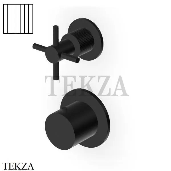 Zucchetti Helm Vertical Термостат для душа на 1 поток, внешняя часть ZHM801.XP81G2, brushed total black PVD