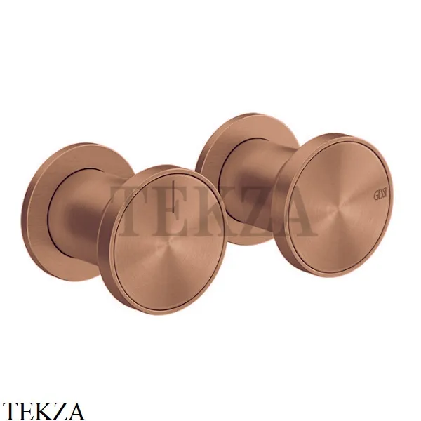 Gessi Origini MATERIC Смеситель для душа 2 потребителя, внешняя часть 66079-708, Copper Brushed