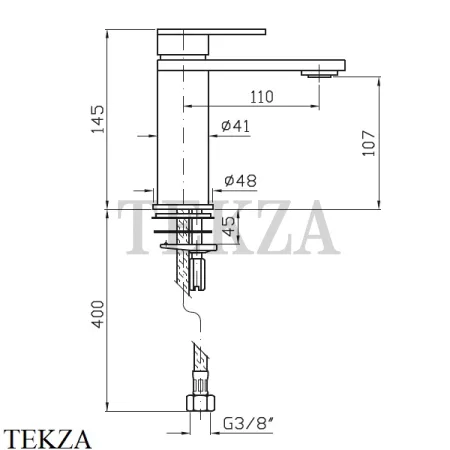 Zucchetti Octo Смеситель для раковины, без гарнитура ZOC564, хром глянец