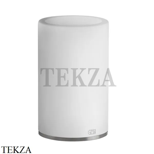 Gessi 316 ACCESSORIES Стакан для зубных щеток настольный, композит белый 54731-239, Steel Brushed