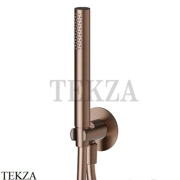 Newform Душевой комплект с ручной лейкой стержневой INOX 69645X.59.067, PVD Brushed copper bronze