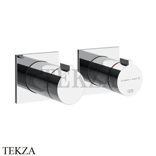 Gessi Inverso RIGATO Термостат для душа, 1 поток, внешняя часть 73032-031, хром глянец