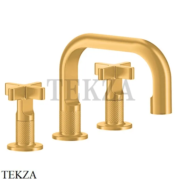 Gessi INCISO+ Смеситель для раковины на 3 отверстия, без гарнитура 58112-246, Gold PVD