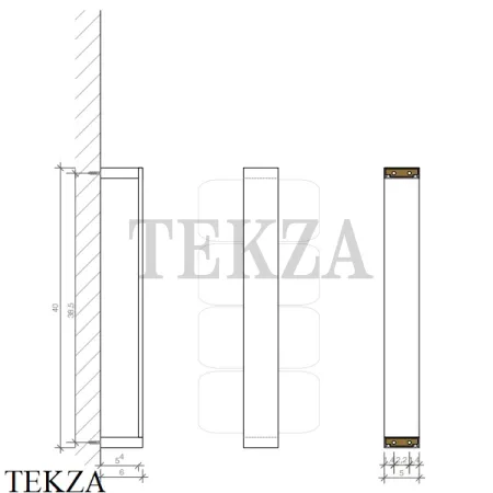 Decor Walther BRICK Полотенцедержатель вертикальный 0592234, никель сатин