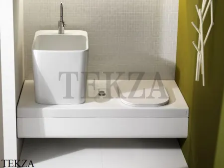 Hatria G-FULL Раковина накладная, 1 отверстие под смеситель YXG801, белый глянец