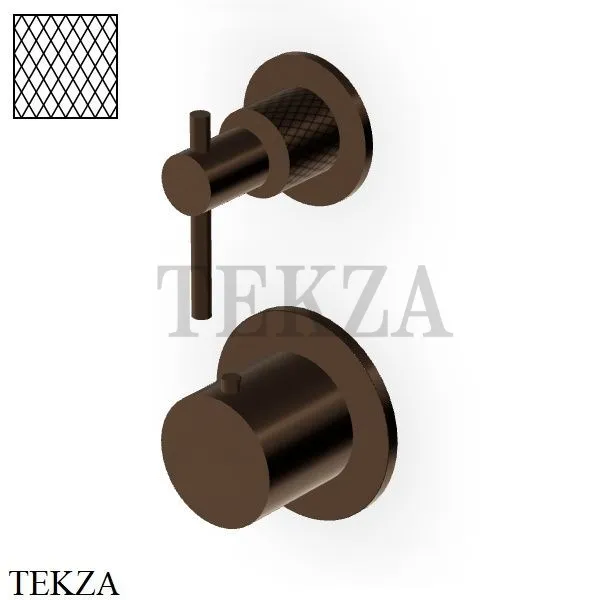Zucchetti Helm Diagonal Термостат для душа на 1 поток, внешняя часть ZHL801.XP21G3, brushed chocolate PVD