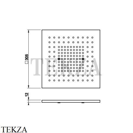 Gessi AFILO Верхняя накладная панель, 2 функции хромотерапия 57002-238, Mirror Steel