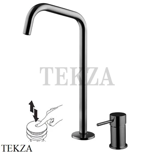 FIMA Carlo Frattini Spillo UP Смеситель для раковины на 2 отверстия, с гарнитуром F3271NDCN, Black chrome