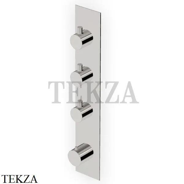 Zucchetti Pan Термостат для душа, 3 выхода, внешняя часть ZT28661.C8, nickel глянец