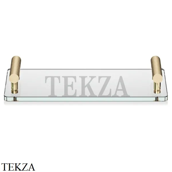 Decor Walther CLUB TAB Поднос-полка стеклянная с ручками 0856182, золото матовое