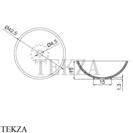 ARTELINEA Milano round Раковина накладная круглая, B101 27, стекло прозрачное