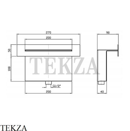 Zucchetti Shower plus Каскадный излив Z93765, хром глянец