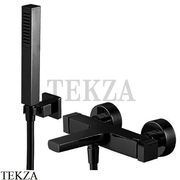 FIMA Carlo Frattini Zeta Смеситель для ванны с гарнитуром F3964NS, черный матовый
