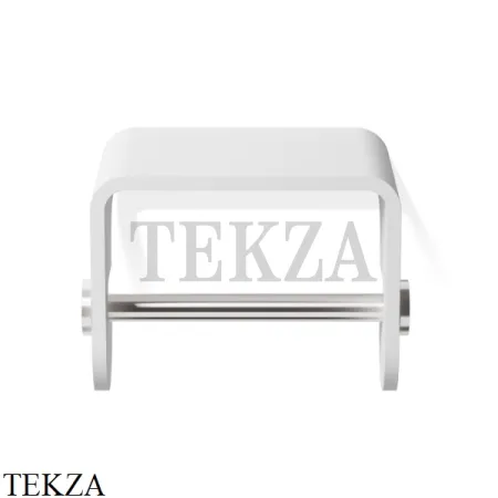 Decor Walther Stone White TPH4 Держатель туалетной бумаги с крышкой 0974555, белый матовый-stainless steel