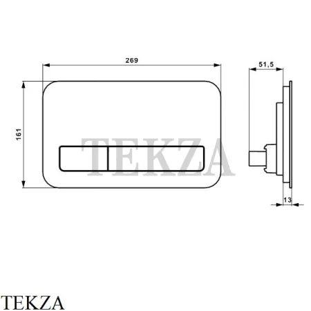 Villeroy&Boch ViConnect M200 Панель смыва 922400RE, стекло белый глянец