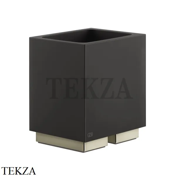 Gessi Rettangolo Стакан настольный, композит черный 20832-720, Nickel PVD