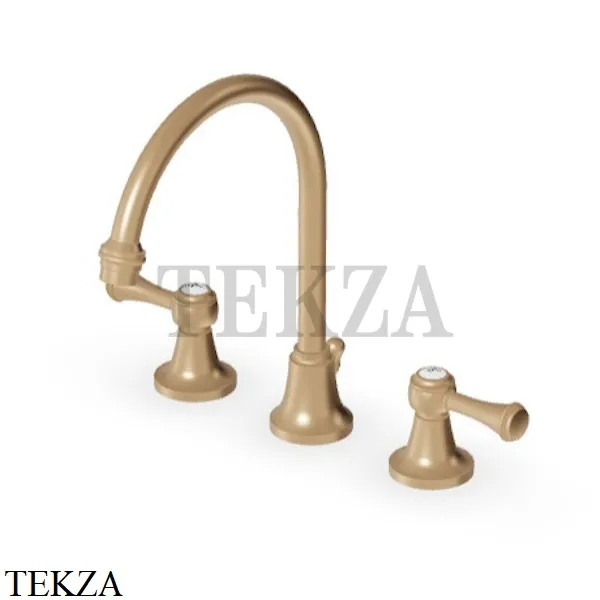 Zucchetti Agora Classic Смеситель для раковины с донным клапаном ZAL406.P31, brushed british gold PVD