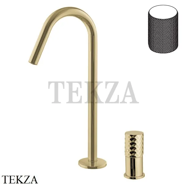 FIMA Carlo Frattini Spillo TECH G Смеситель для раковины, с донным клапаном F3271TNCGHS, Brushed Champagne