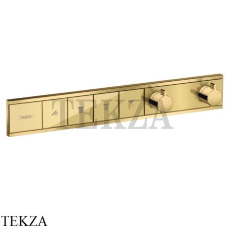 Hansgrohe RainSelect Термостатический модуль, 4 потока, внешняя часть 15382990, золото