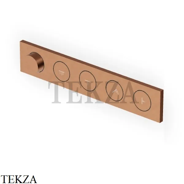 Zucchetti Hoop Термостат для душа на 4 потока, внешняя часть ZHO784.P91, brushed copper PVD