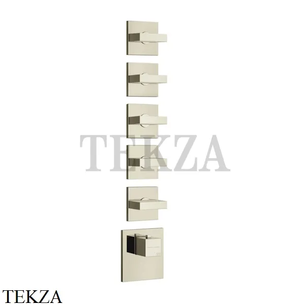 Gessi Rettangolo Wellness Термостат 5 выходов, внешняя часть 43220-720, Nickel PVD
