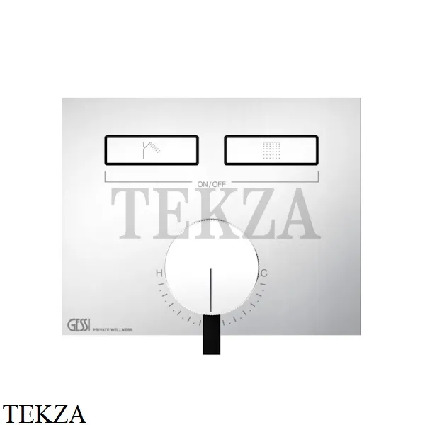 Gessi HI-FI Однорычажный смеситель, на 2 потока, внешняя часть 63079-031, хром глянец